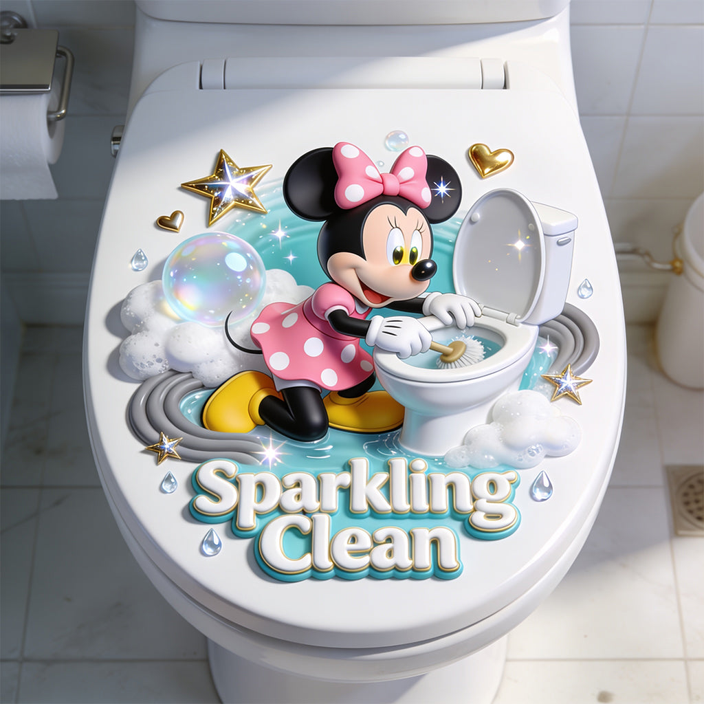 Sparkling Clean - Personalized Mouse Decal Full