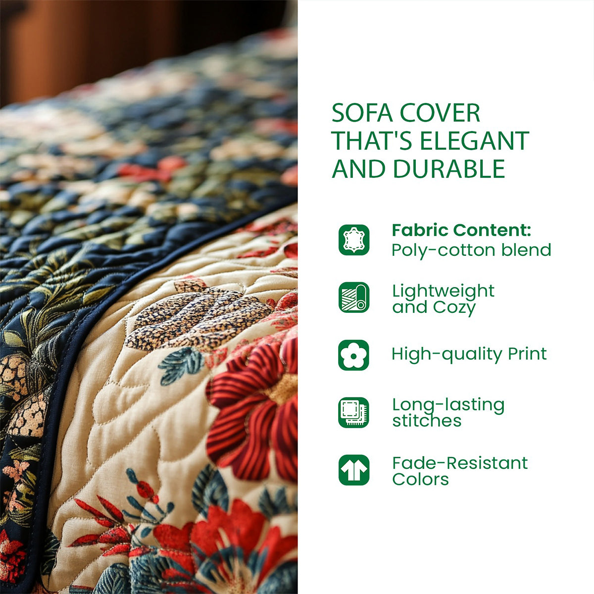 Hello Fall - Personalized Ohana Quilted Sofa/Couch Cover