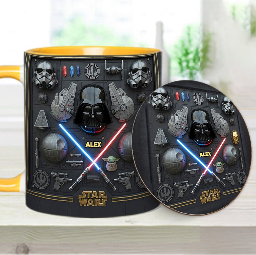 The Galaxy - Personalized The Force Accent Mug