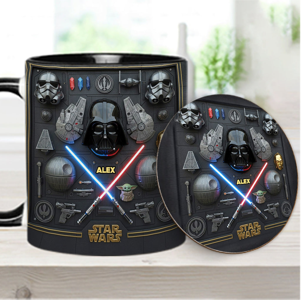 The Galaxy - Personalized The Force Accent Mug