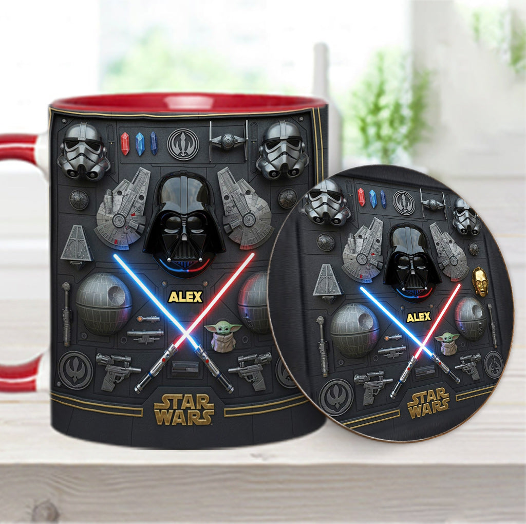 The Galaxy - Personalized The Force Accent Mug