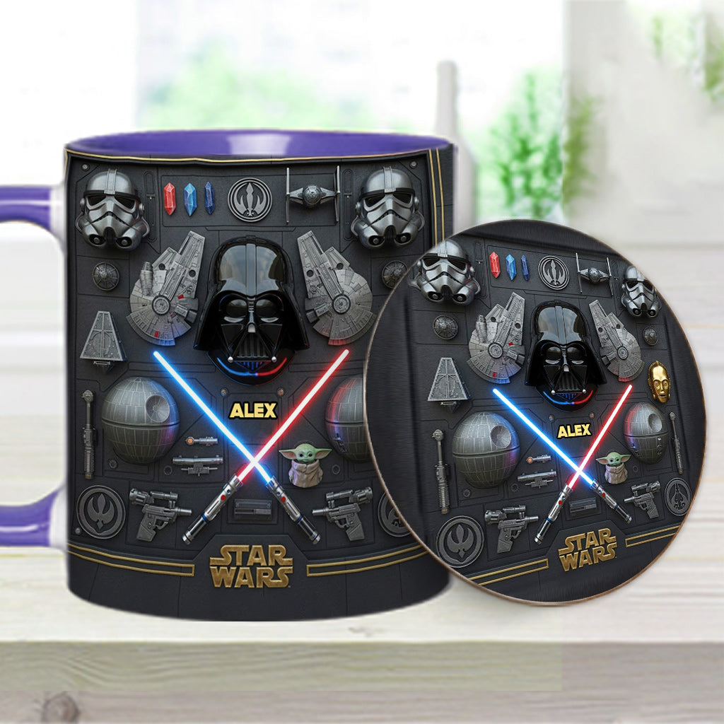 The Galaxy - Personalized The Force Accent Mug