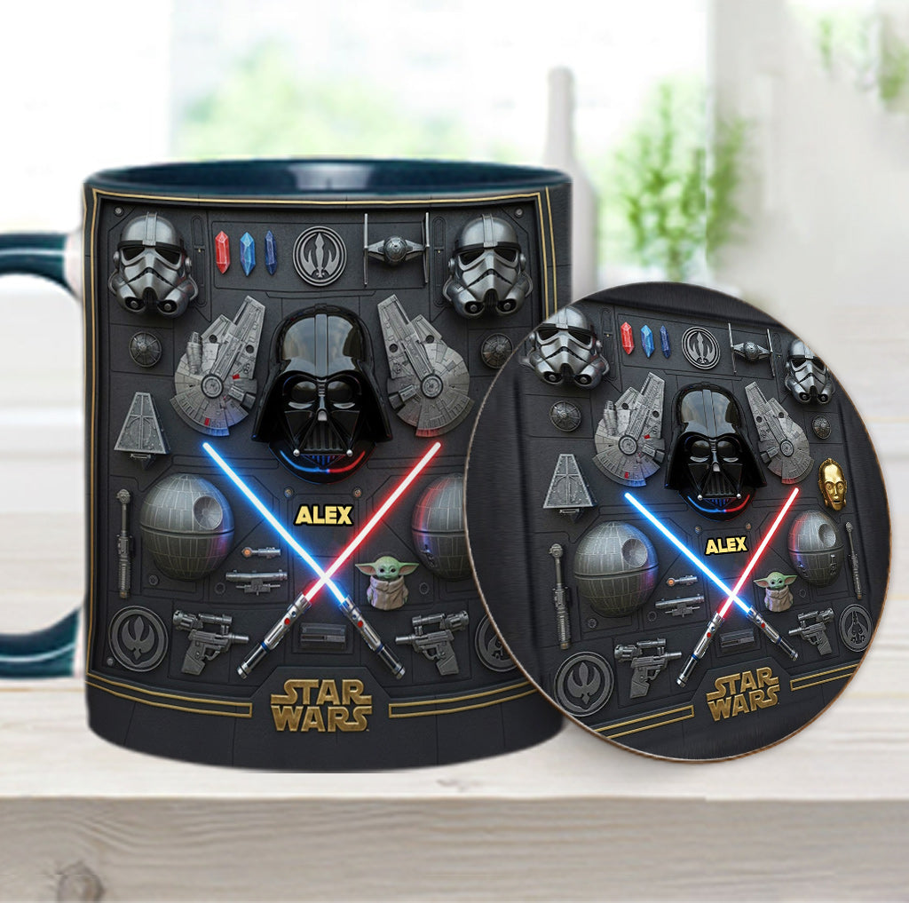 The Galaxy - Personalized The Force Accent Mug
