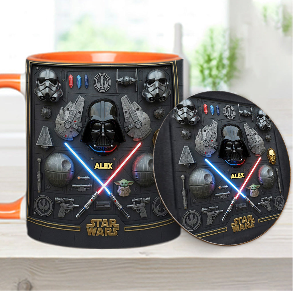The Galaxy - Personalized The Force Accent Mug