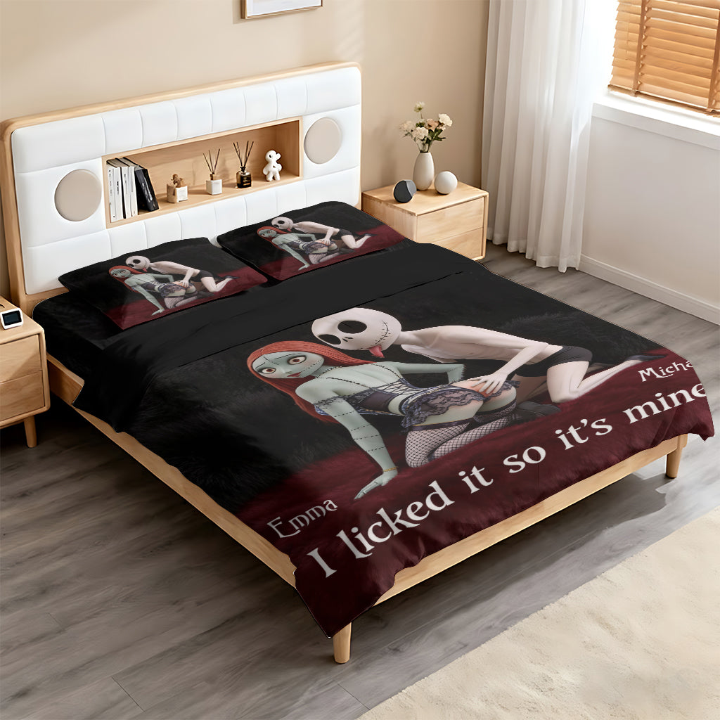 I Licked It So It's Mine - Personalized Nightmare Bedding Set