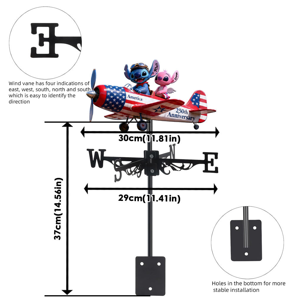 Happy Couple - Personalized Ohana Weather Vane
