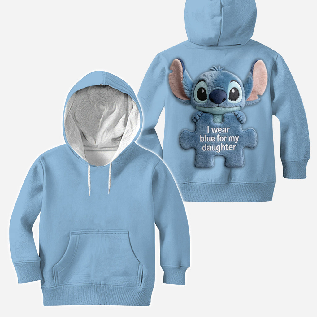 I Wear Blue - Personalized Autism Awareness Hoodie and Leggings