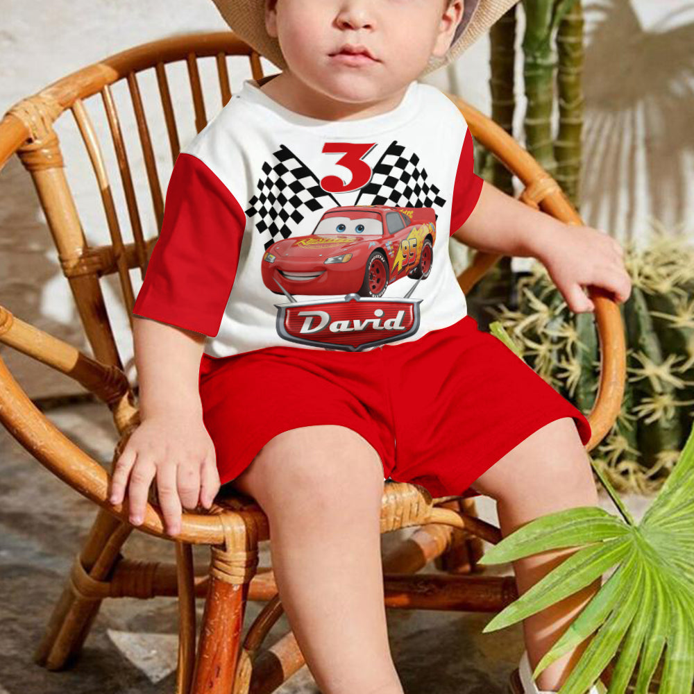 Racing Car - Personalized Cars Kid T-shirt & Shorts