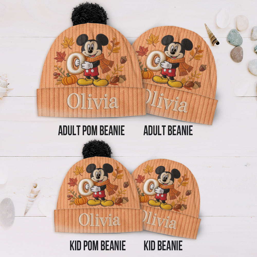Fall Vibes - Personalized Mouse Beanie Hat