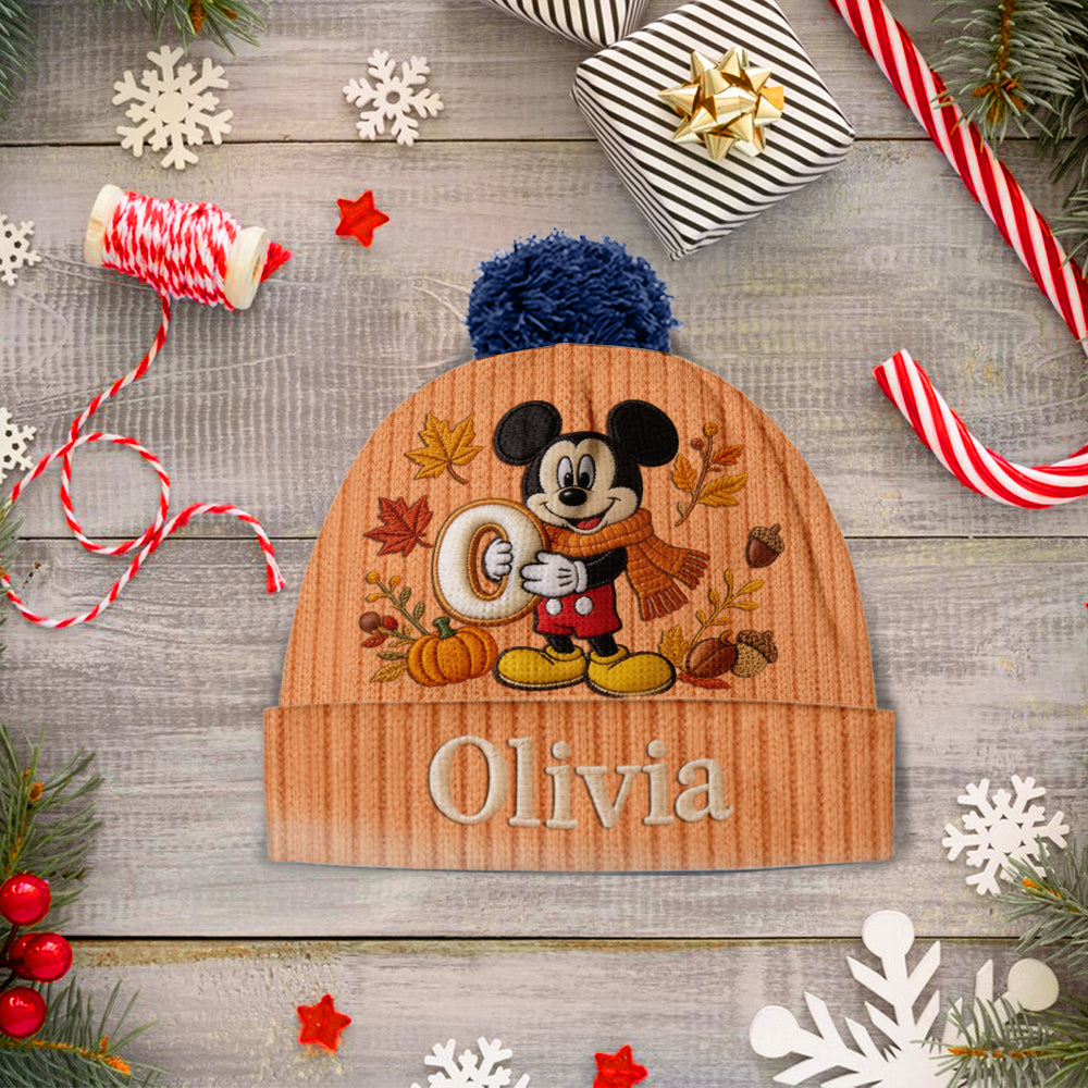 Fall Vibes - Personalized Mouse Beanie Hat