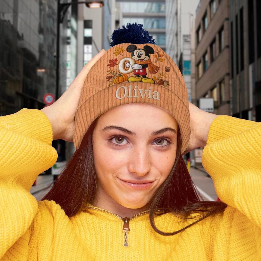 Fall Vibes - Personalized Mouse Beanie Hat
