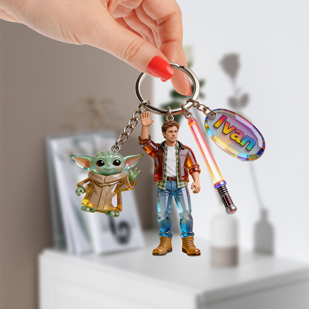 May The Force Be With You - Personalized The Force Keychain With Charms