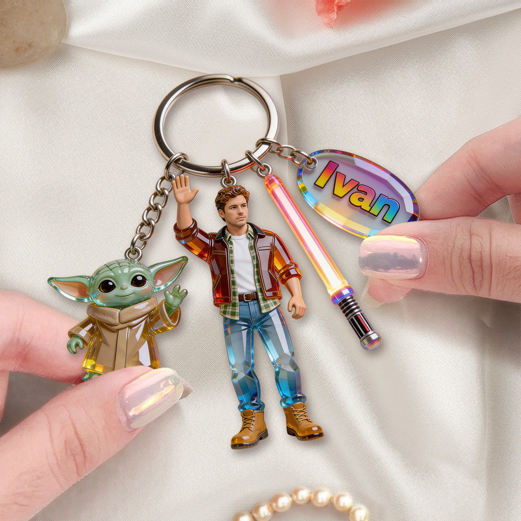 May The Force Be With You - Personalized The Force Keychain With Charms