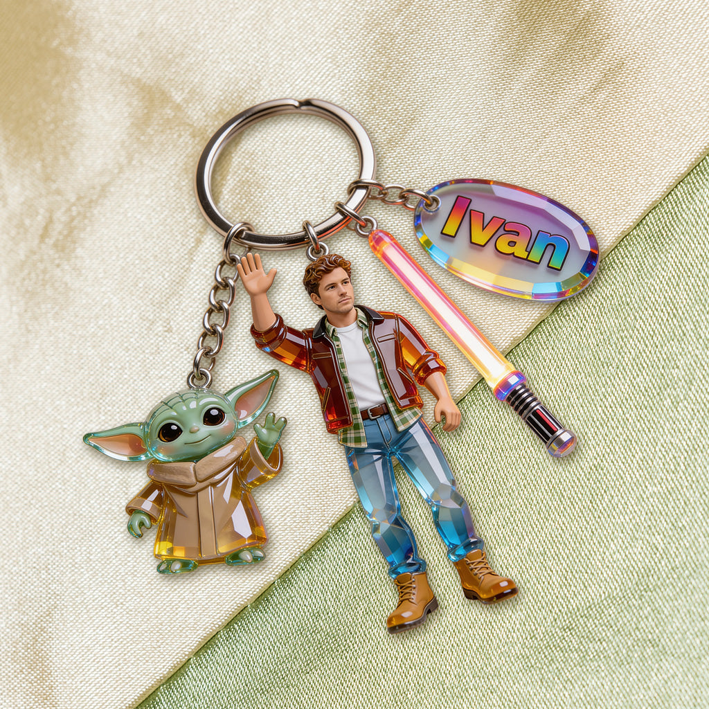 May The Force Be With You - Personalized The Force Keychain With Charms