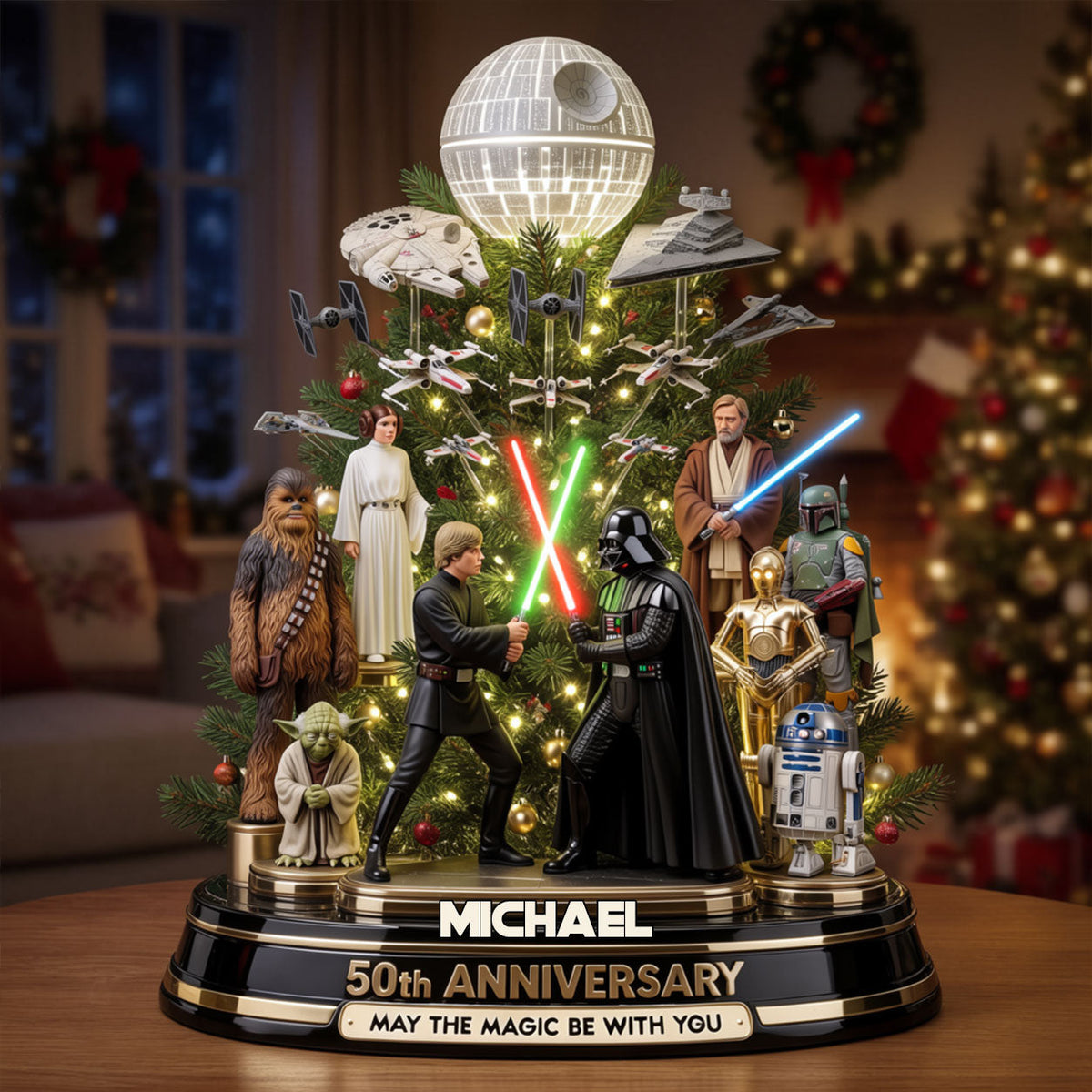 May The Magic Be With You - Personalized The Force 3D Plaque
