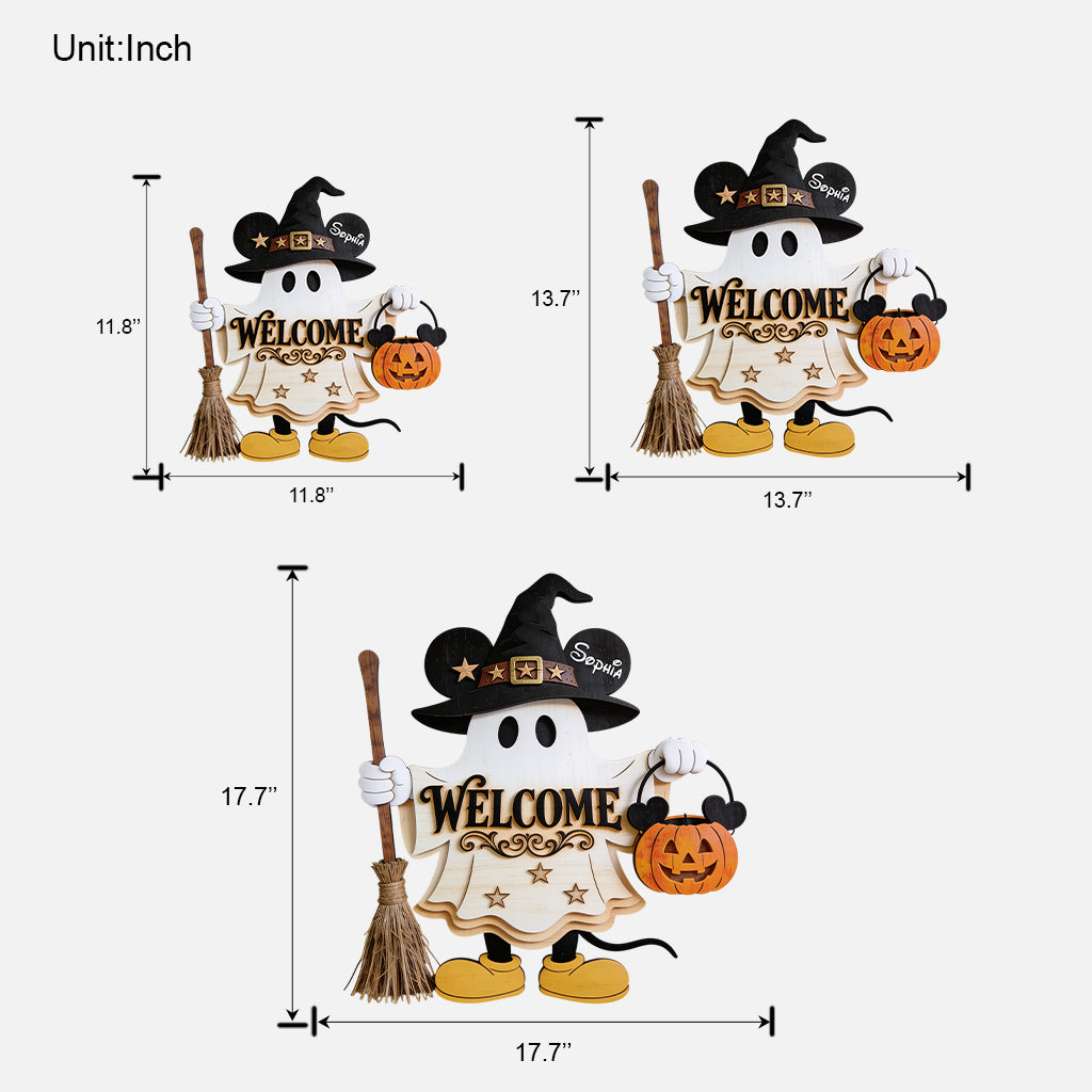 Halloween Is Coming - Personalized Mouse Custom Shaped Wood Sign