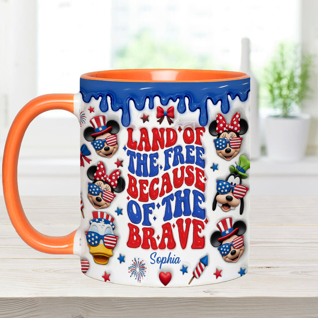 Land Of The Free - Personalized Mouse Accent Mug