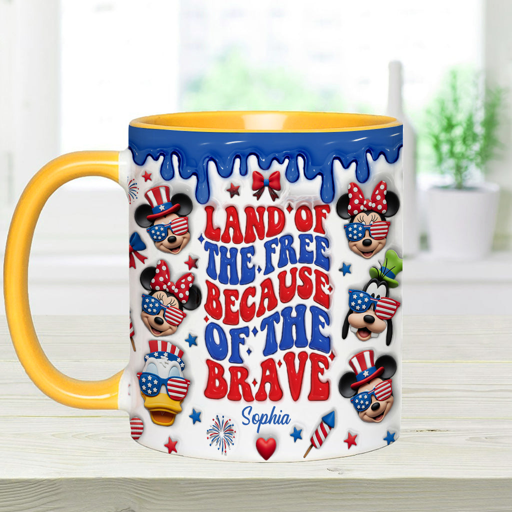 Land Of The Free - Personalized Mouse Accent Mug