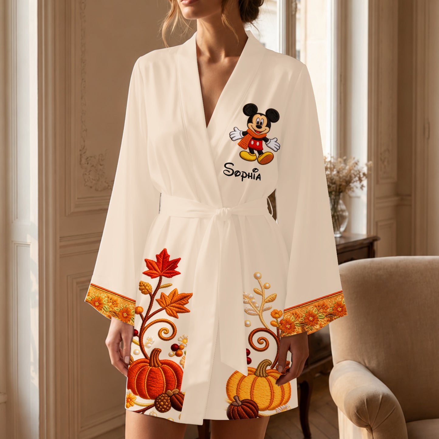 Til The Season - Personalized Mouse Satin Robe