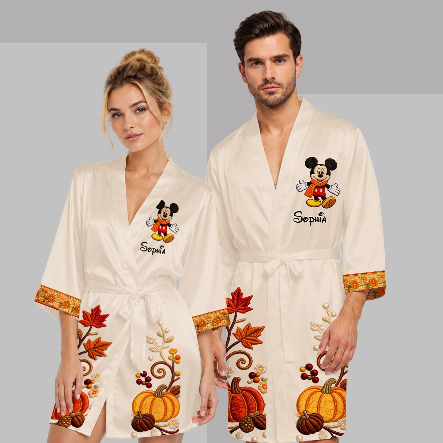 Til The Season - Personalized Mouse Satin Robe