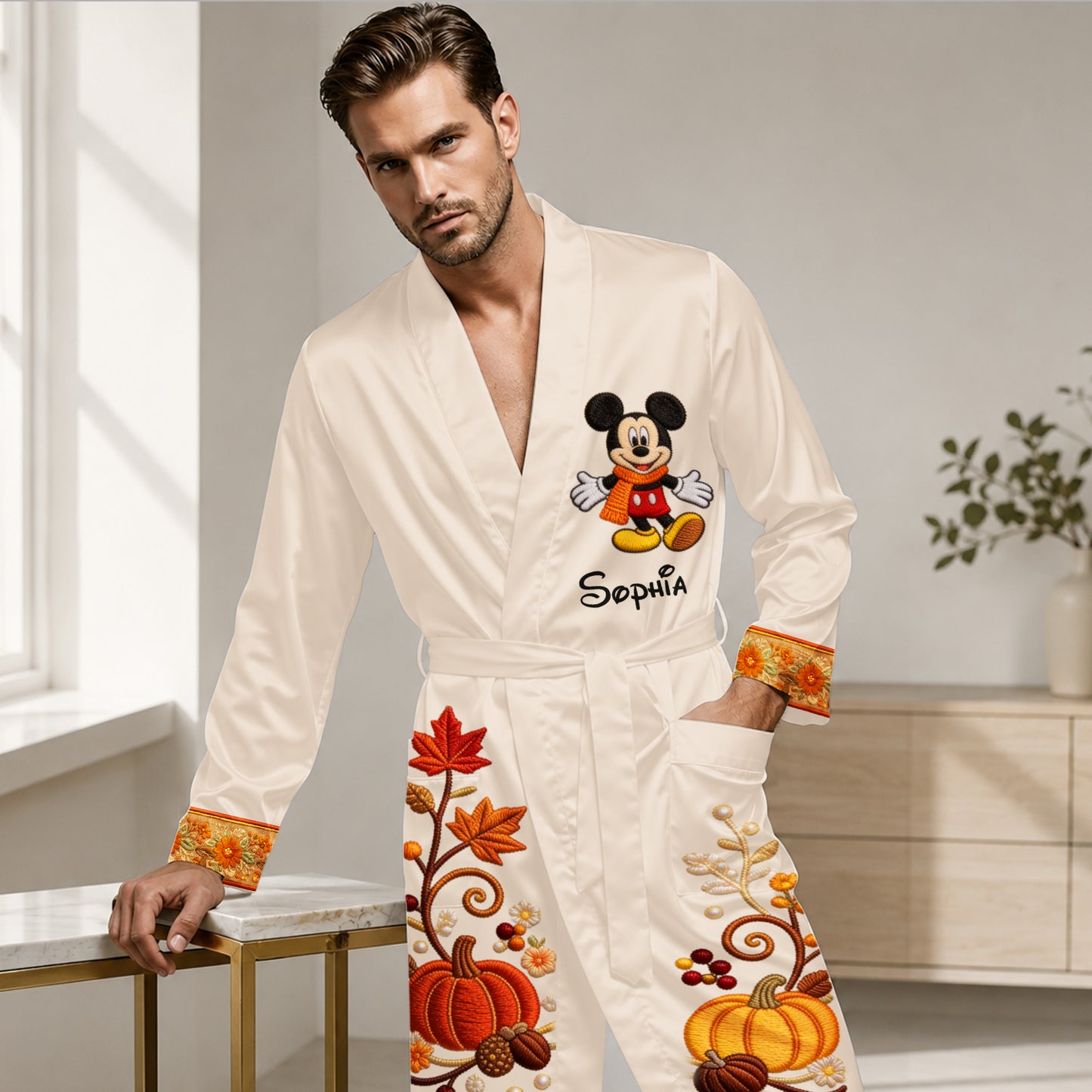 Til The Season - Personalized Mouse Satin Robe