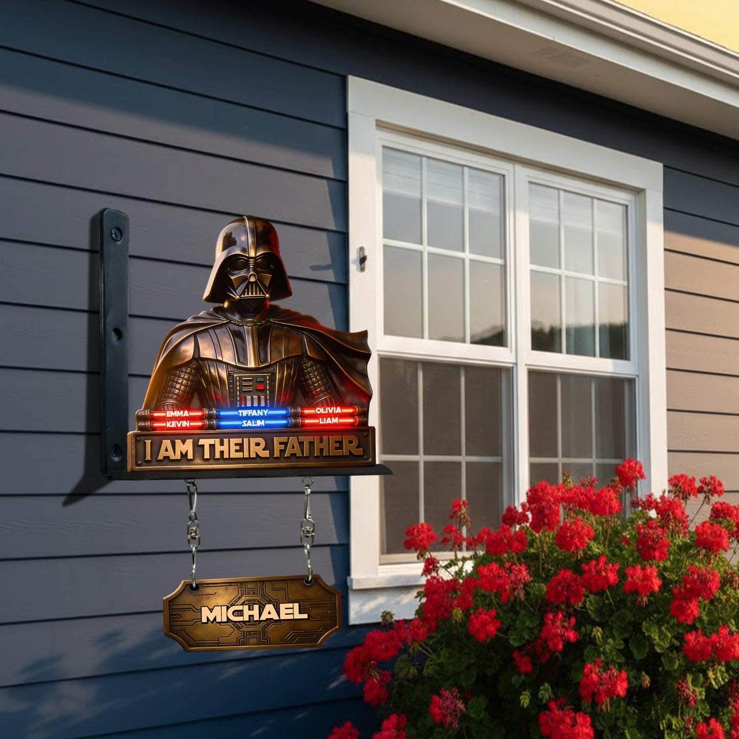 I Am Their Father - Personalized The Force Wooden Wall Mount Sign