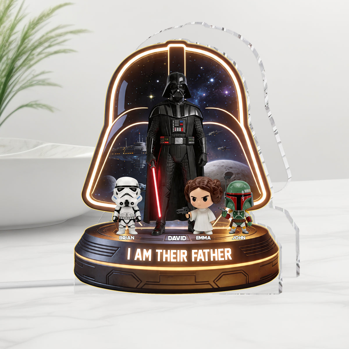 I Am Their Father - Personalized The Force Acrylic LED Night Light
