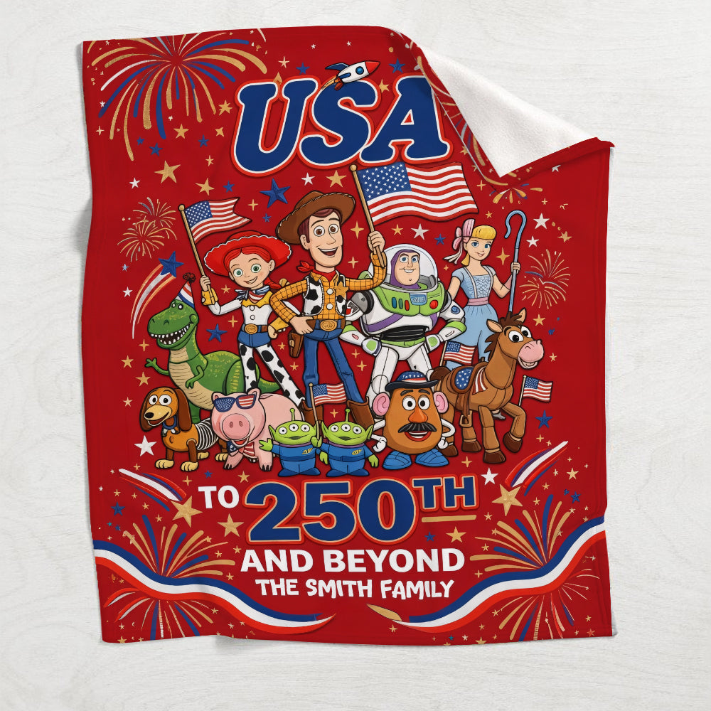 To 250th And Beyond - Personalized Movie For Kids Blanket