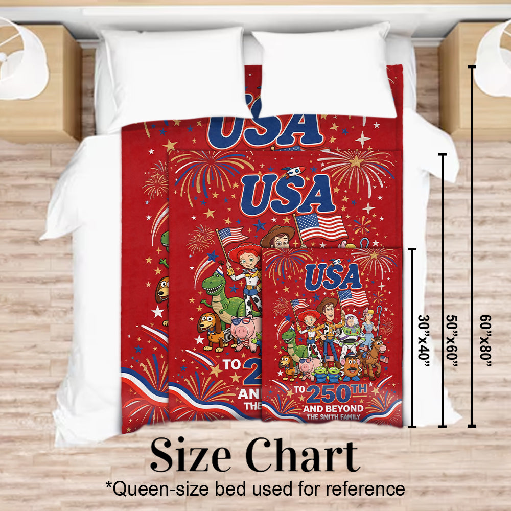 To 250th And Beyond - Personalized Movie For Kids Blanket
