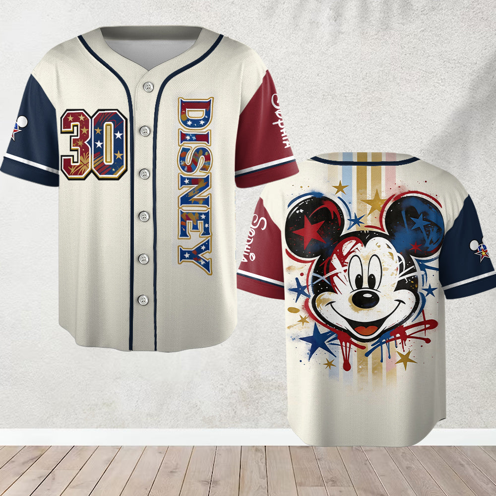 USA 250th Anniversary - Personalized Mouse Baseball Jersey