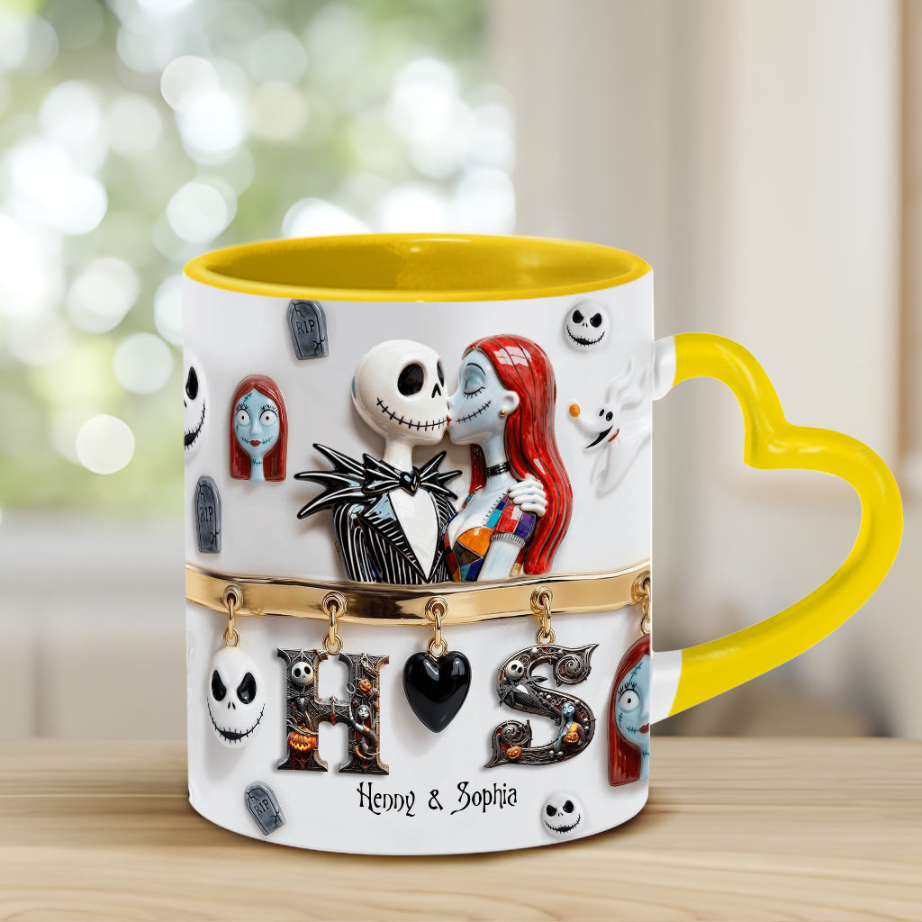 Till Death Do Us Part - Personalized Nightmare Heart Handle Mug