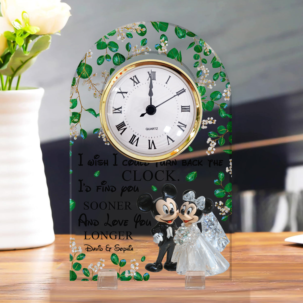 I Wish I Could Turn Back The Clock - Personalized Mouse Acrylic Clock Plaque