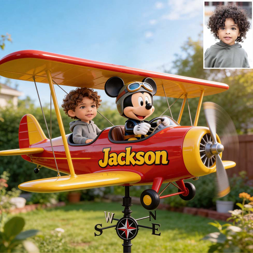 Fly With Mouse Friend - Personalized Mouse Weather Vane