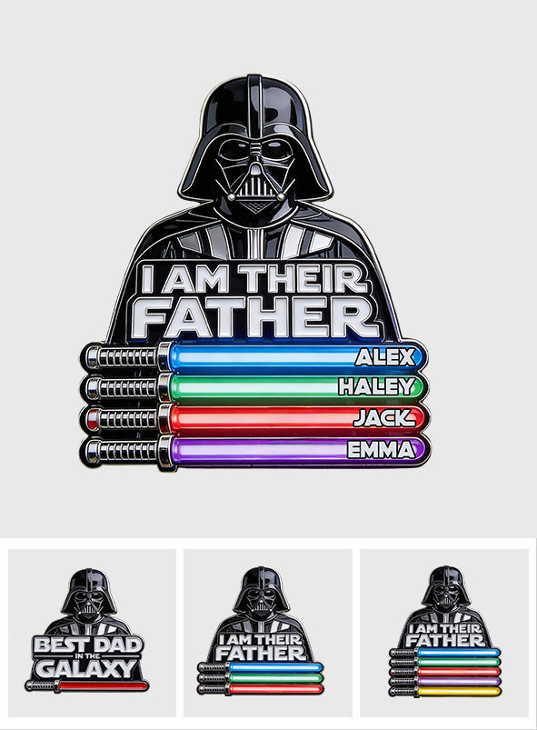 I Am Their Father - Personalized The Force 3D Embossed Enamel Pin