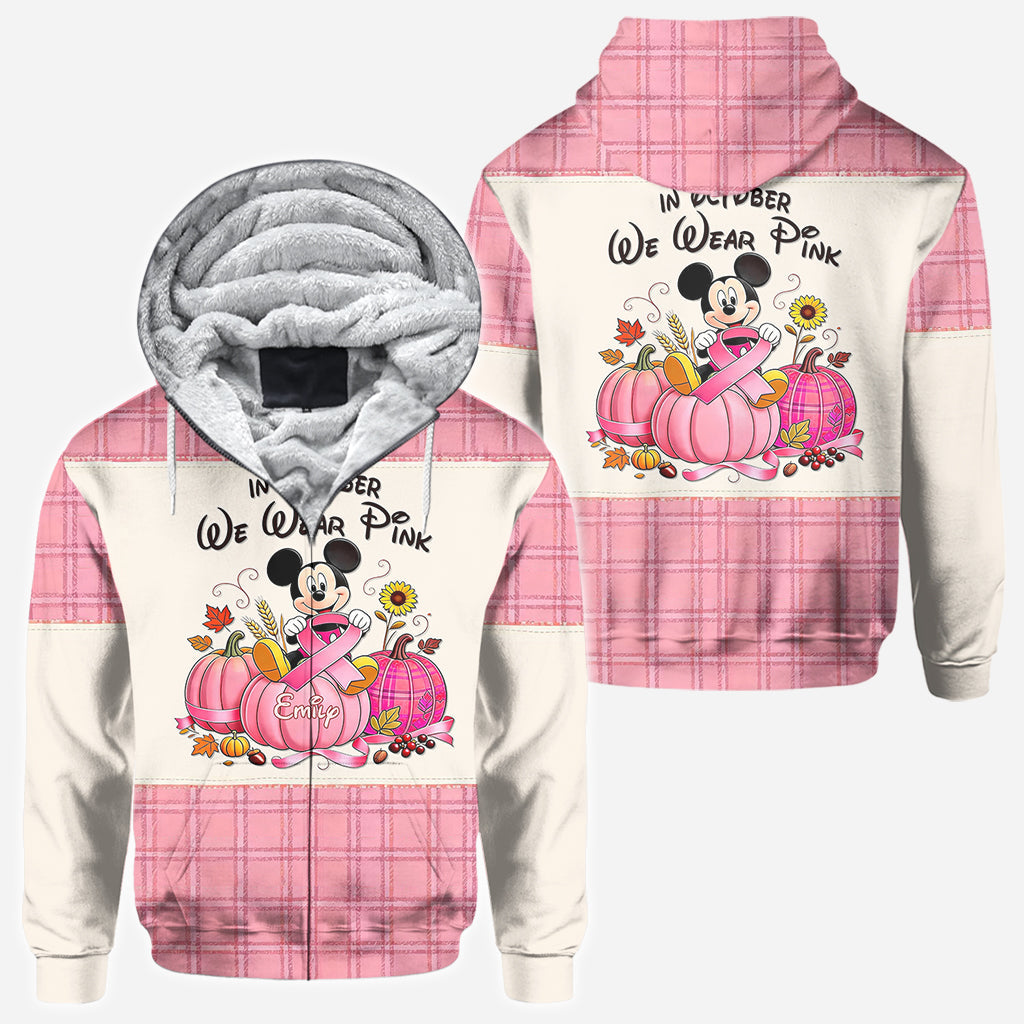 In October We Wear Pink - Personalized Breast Cancer Awareness All Over Shirt