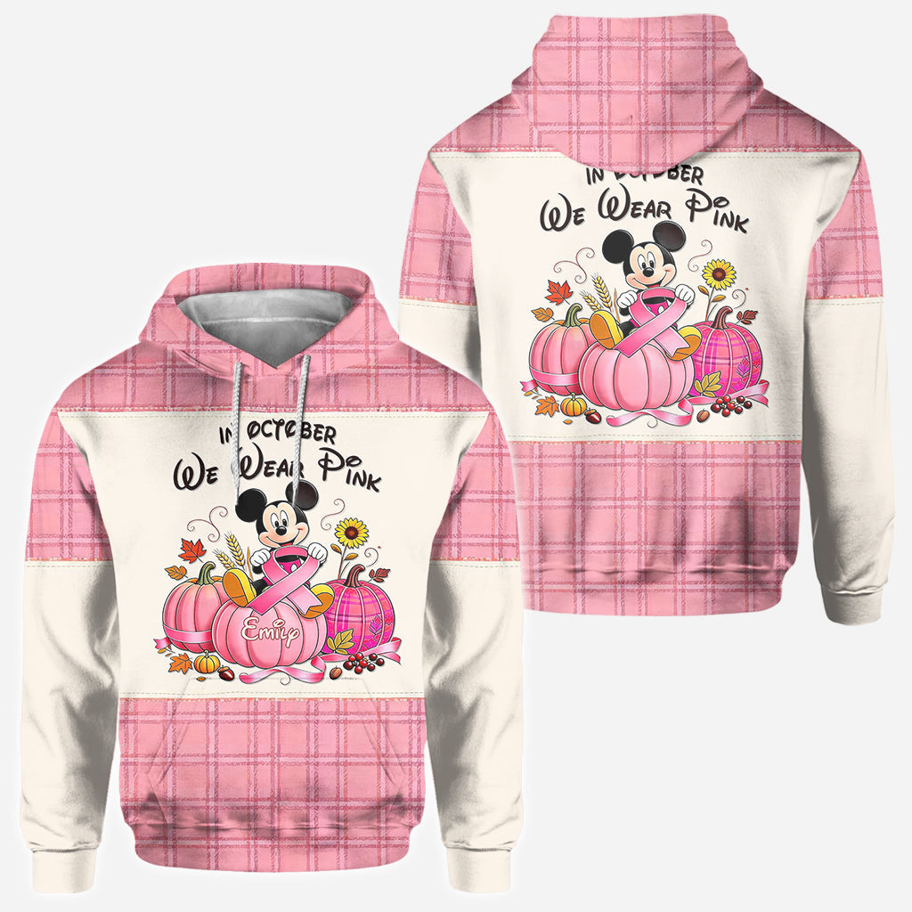 In October We Wear Pink - Personalized Breast Cancer Awareness All Over Shirt