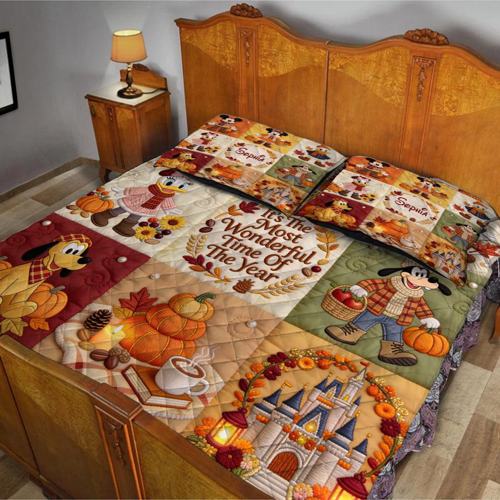 It's The Most Beautiful Of The Year - Personalized Mouse Quilt Set