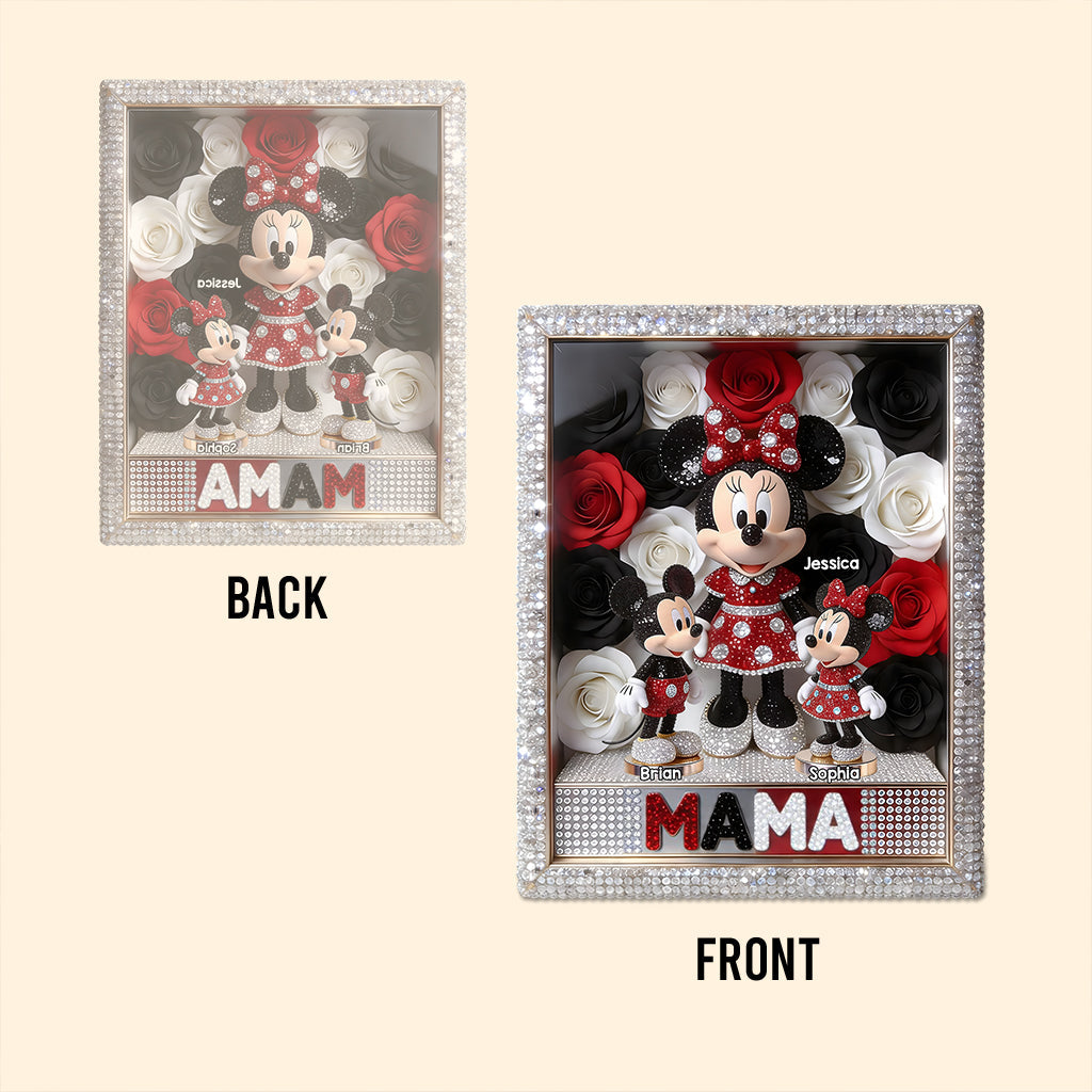 The Best Mom/Grandma On Earth - Personalized Mouse Custom Shaped Acrylic Plaque