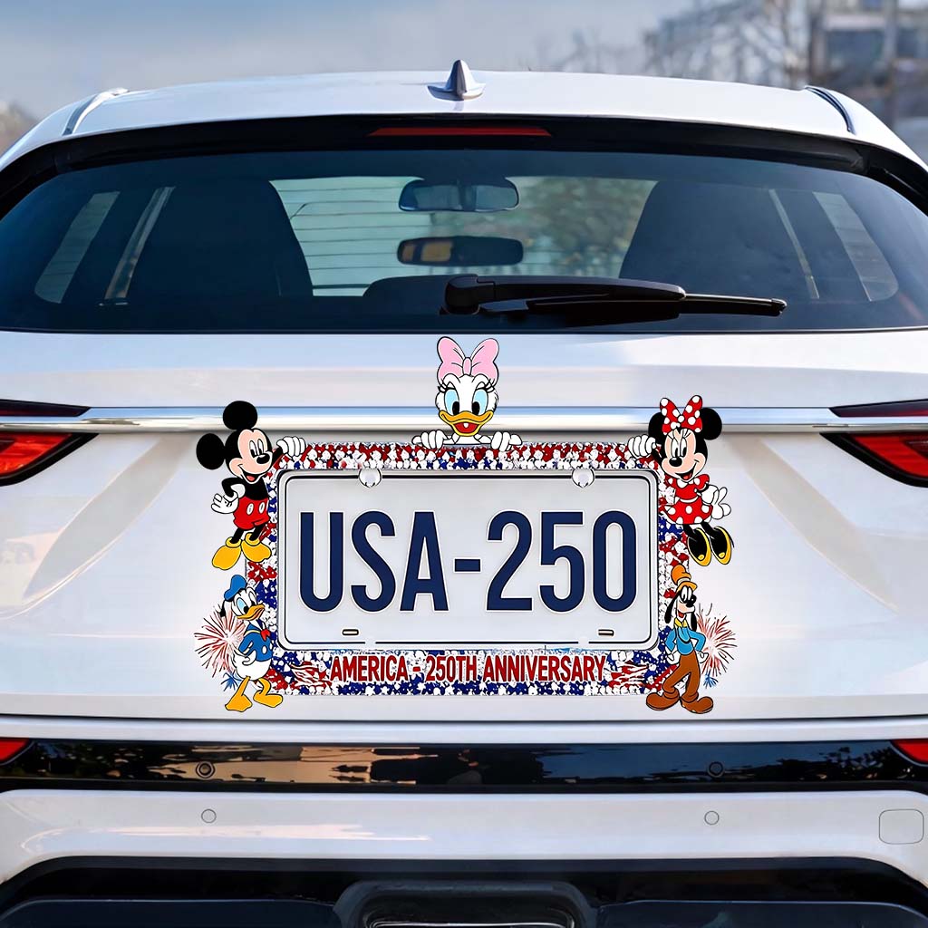 Cartoon Characters, 250th Anniversary - Personalized Mouse License Plate Frames