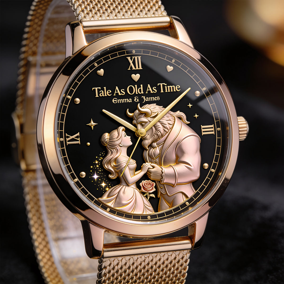 Tale As Old As Time - Personalized Beauty And The Beast Women Hand Watch