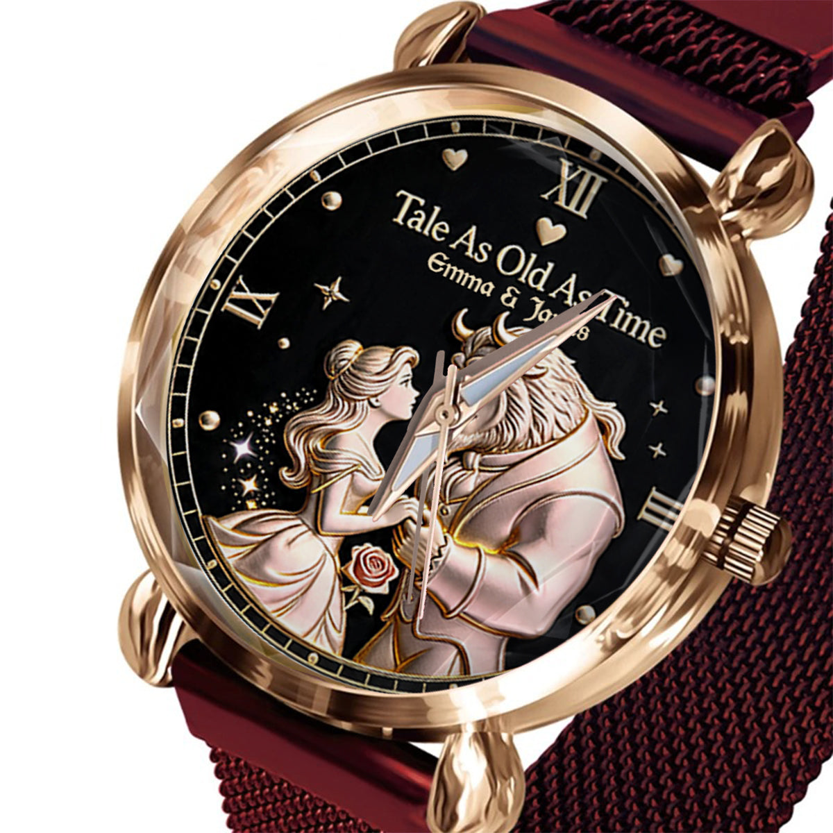 Tale As Old As Time - Personalized Beauty And The Beast Women Hand Watch