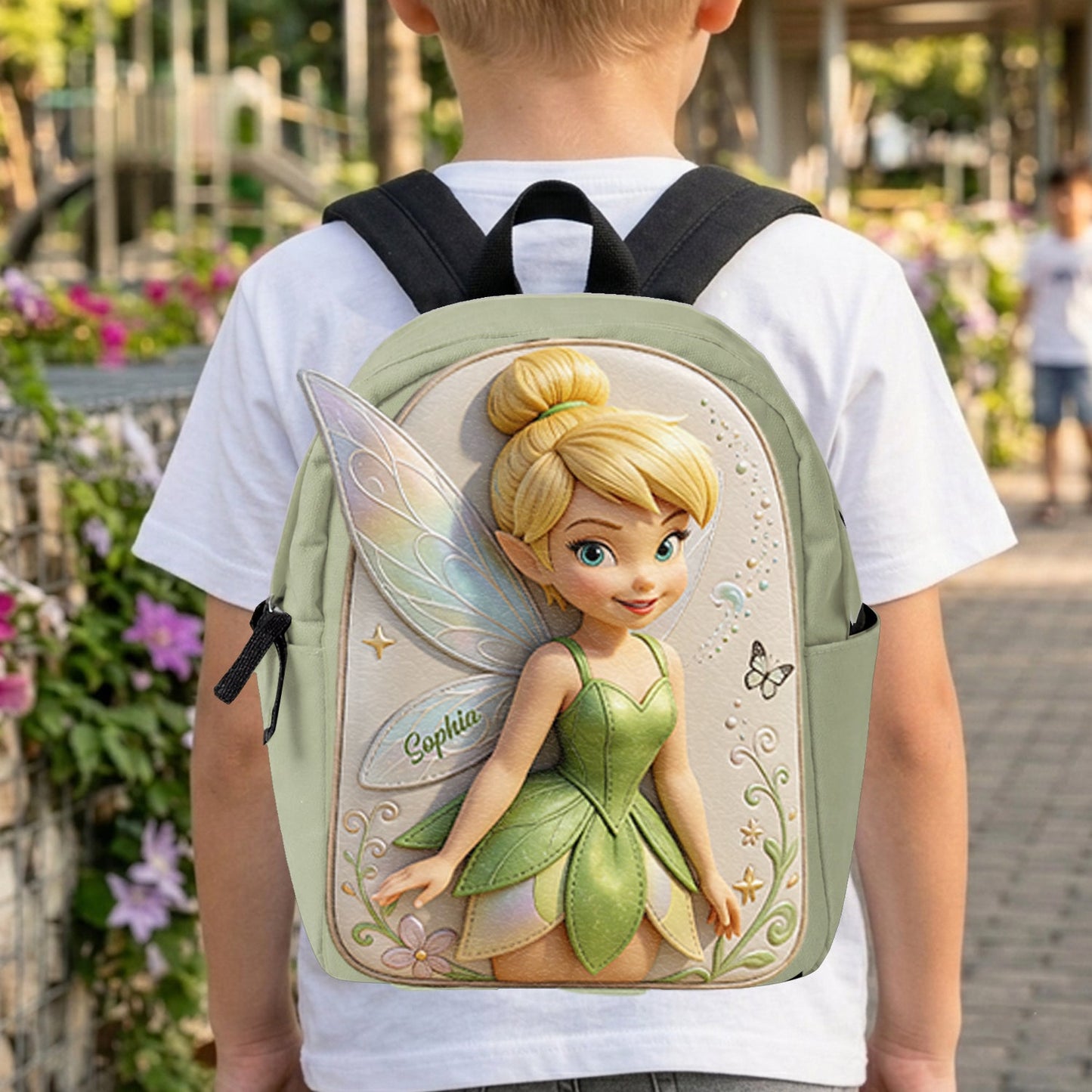 Magical Fairy - Personalized Flying Fairy Changeable Leather Patch Backpack