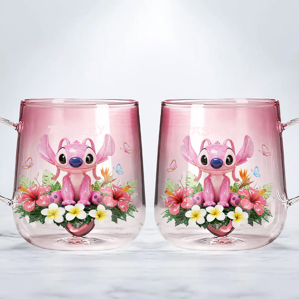 I'm Yours No Return Or Refunds - Personalized Ohana Gradient Glass Mug