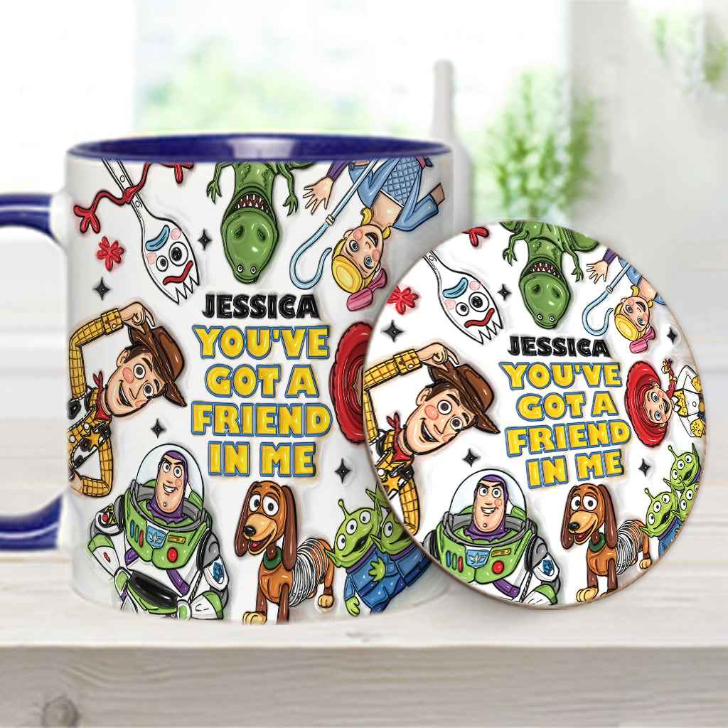 You've Got A Friend In Me - Personalized Toy Story Accent Mug & Coaster