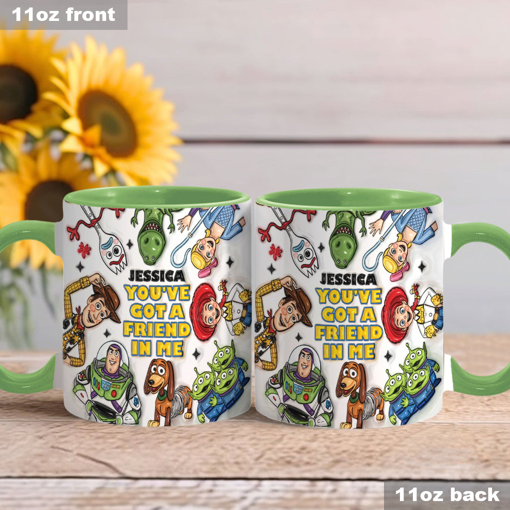 You've Got A Friend In Me - Personalized Toy Story Accent Mug & Coaster