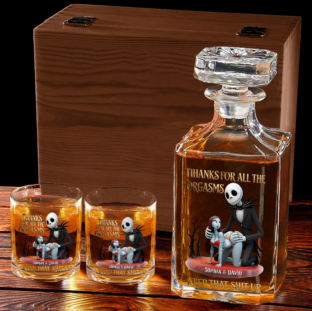Keep That Shit Up Couple Gift - Personalized Nightmare Whiskey Decanter Set