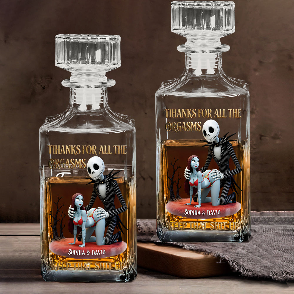 Keep That Shit Up Couple Gift - Personalized Nightmare Whiskey Decanter Set