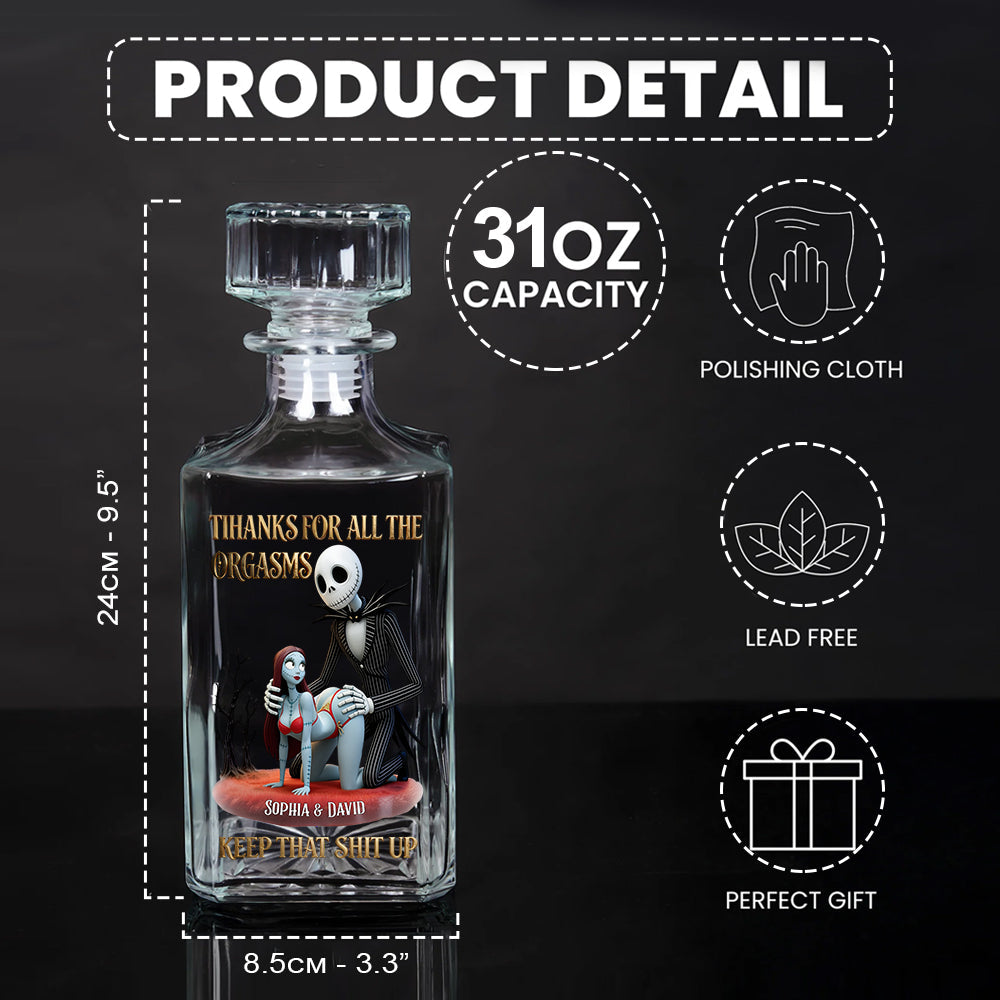 Keep That Shit Up Couple Gift - Personalized Nightmare Whiskey Decanter Set
