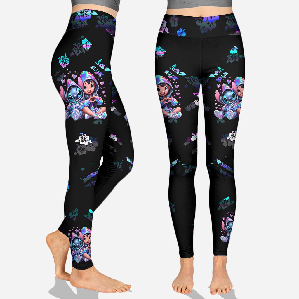 Ohana Means Family - Personalized Ohana Cross Tank Top and Leggings