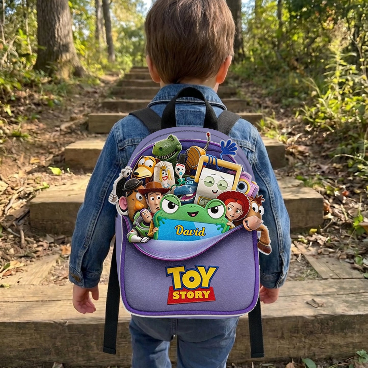 Friends - Personalized Movie For Kids Changeable Leather Patch Backpack